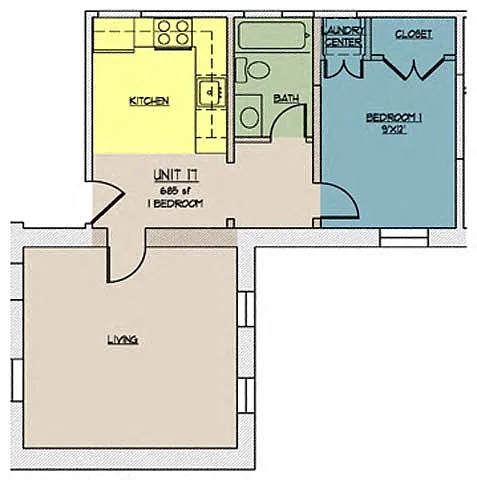 Floor plan The Lofts at One Eleven 217