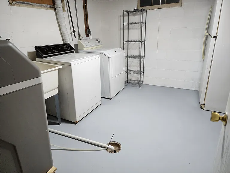 Laundry, extra fridge and water softener