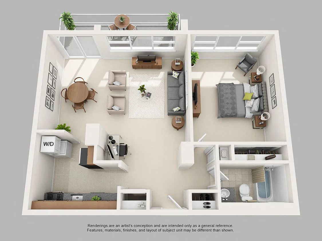 Floor plan One Bedroom - Regular