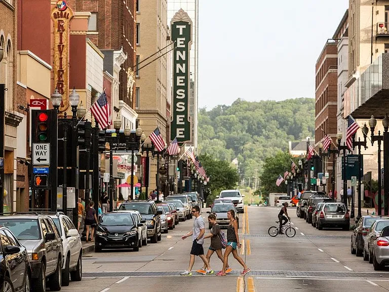 Two blocks from your front door is Gay Street, Knoville's main street!