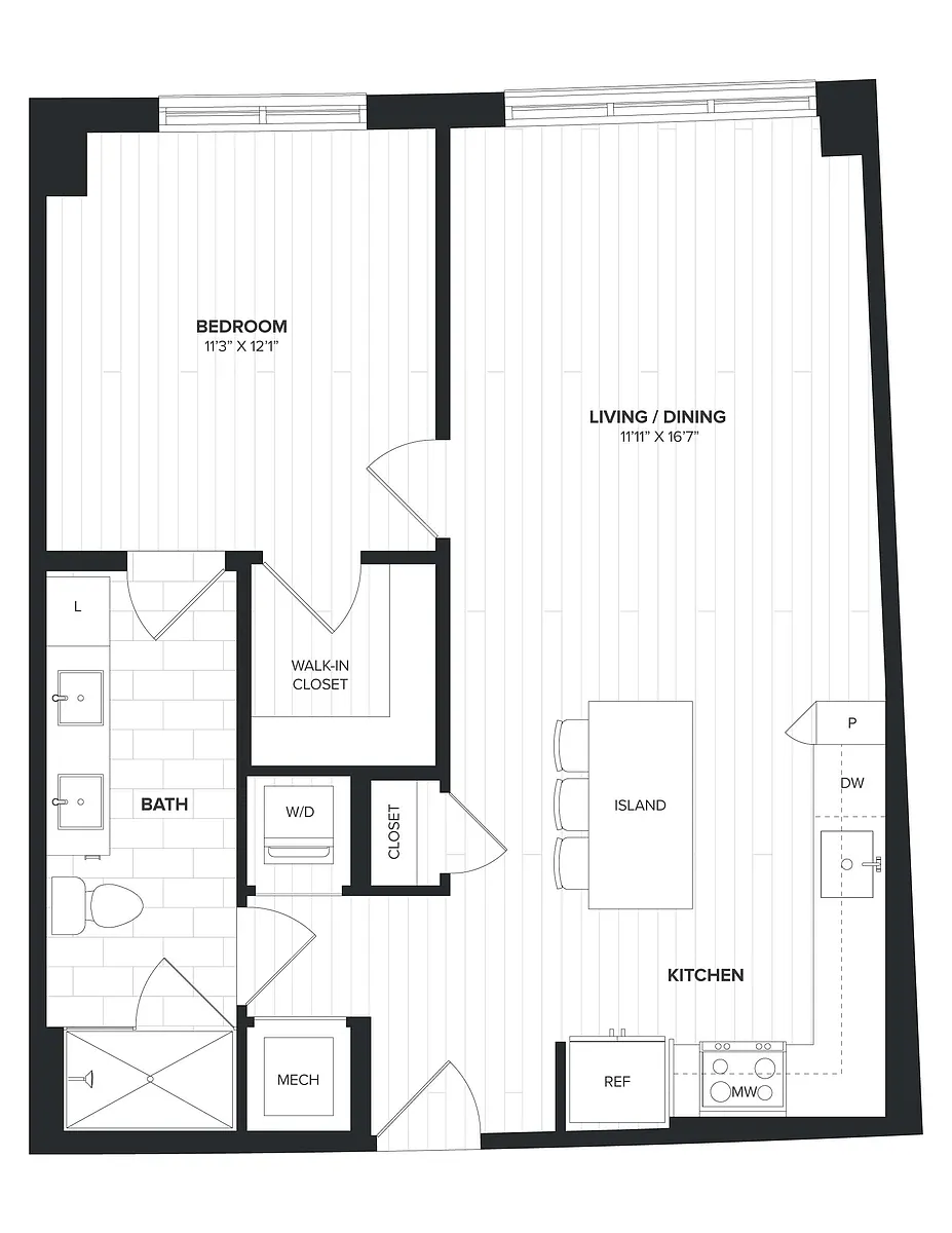 Floor plan 01BR-02E-1