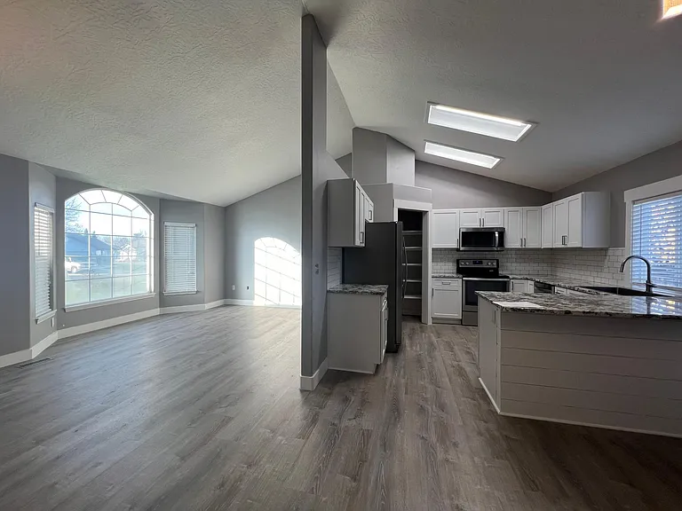 Kitchen and formal living room
