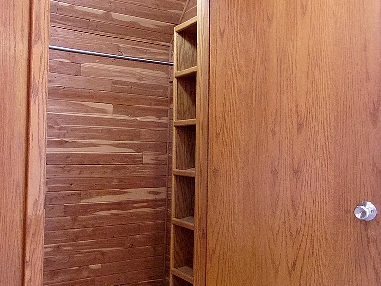 Walk-In Full Cedar Closet with an Automatic light.