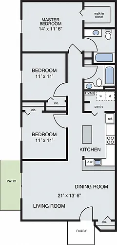 Floor plan The Evergreen Garden
