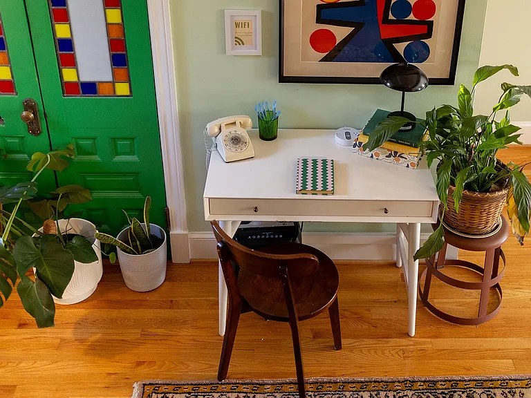 ____ Our funky door, matching Calder's masterpiece, invites creativity. A beautiful blend of art and function sets the stage for work or contemplation. _____