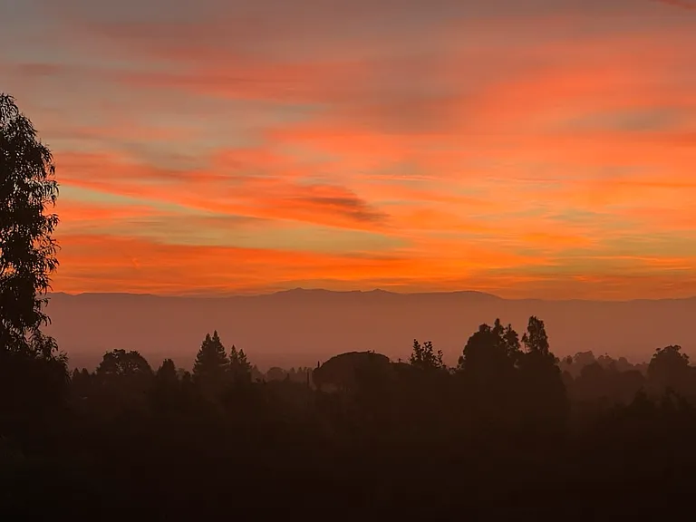 Sunrise viewed from the front door