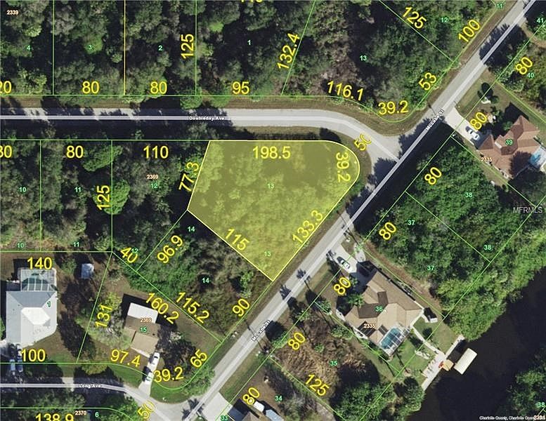 Residential Single Family Home vacant corner lot, .46 acre (19,939 SqFt)