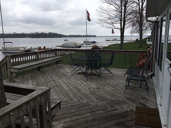 Spacious deck with lake view