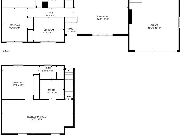 Main and basement floorplans