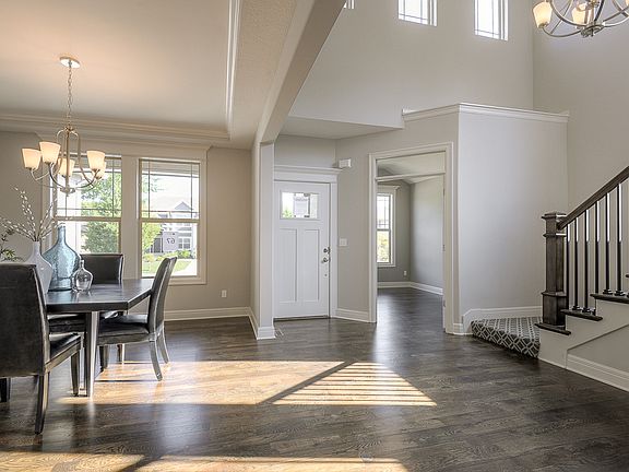 Two-story entry with front office and formal dining