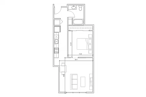 Floor plan 1X1 A2