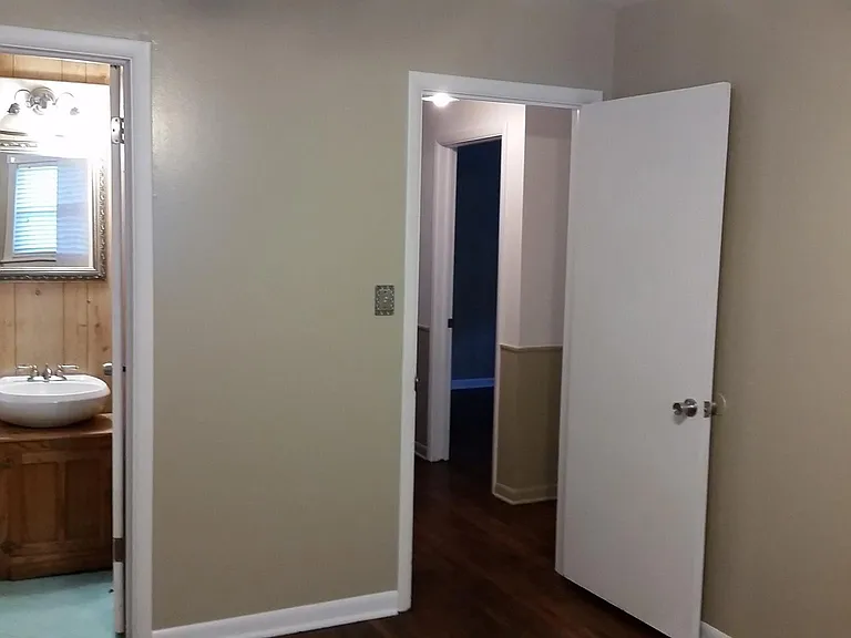 Master bedroom as a half bath.