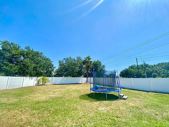 Large grassy backyard