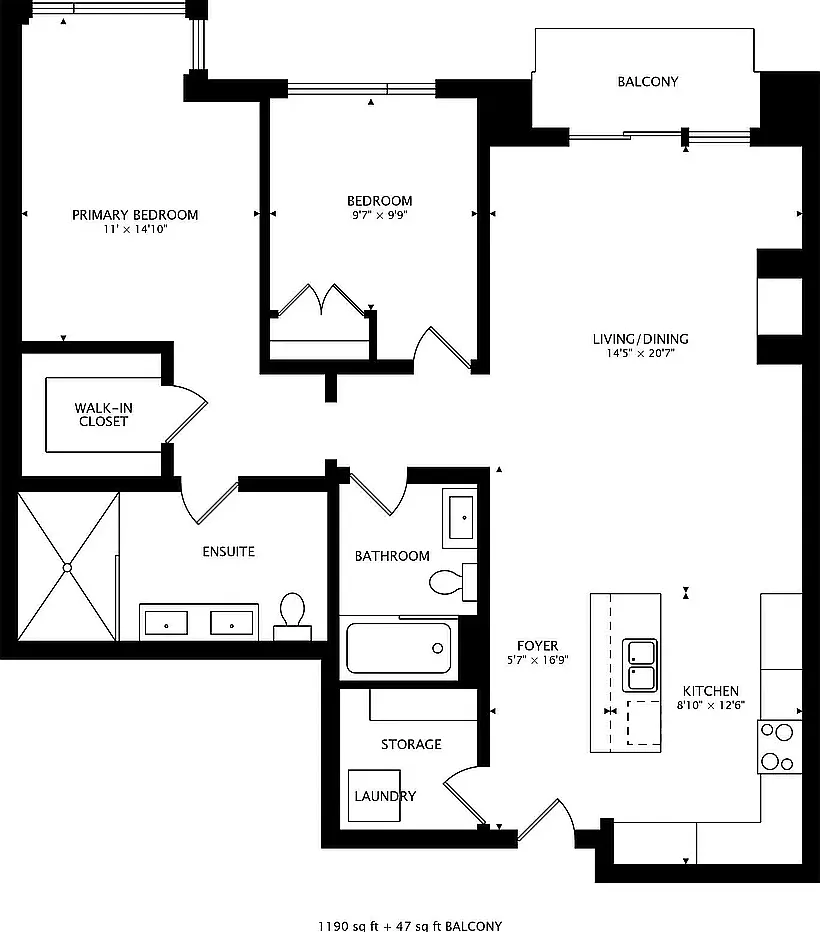 2 bed, 1115 sqft, $7,950 — Photo 3