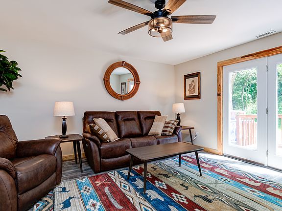 Family Room with French Doors to deck