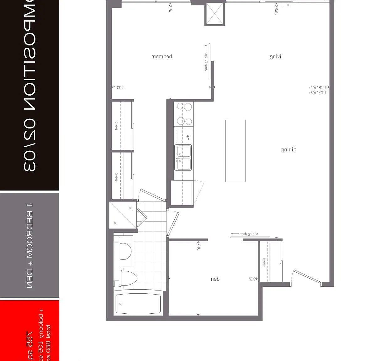 1 bed, 715 sqft, $2,350 — Photo 1
