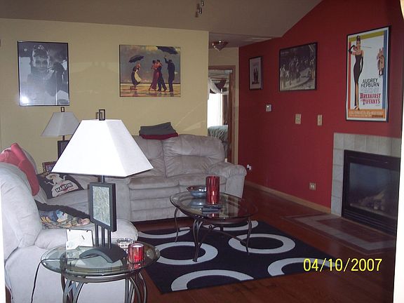 Modern Colors! Fireplace too!