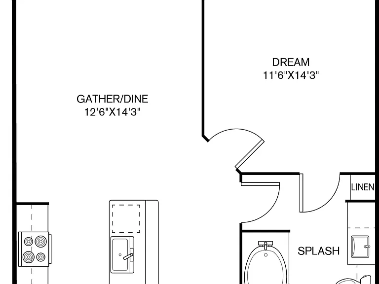 A2 floor plan Granary Flats