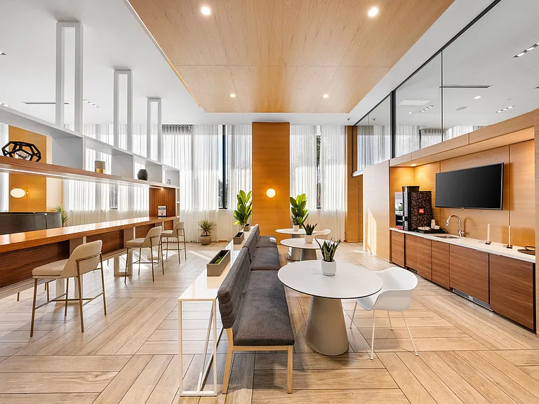 Thoughtfully designed lounge spaces create comfortable places to connect and unwind.