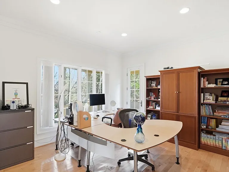 Bright and airy home office space.