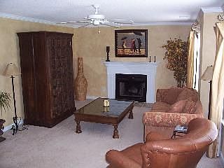 Family room w/ fire place