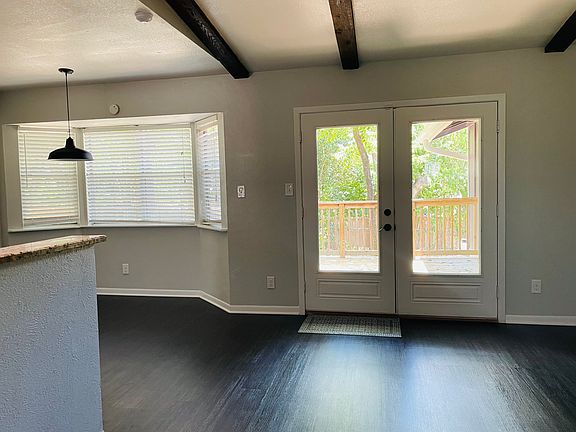 French doors to back deck and yard