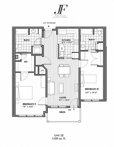 Floor plan Two Bedrooms Two Baths