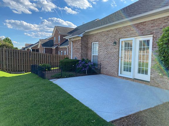 Backyard patio and garden.