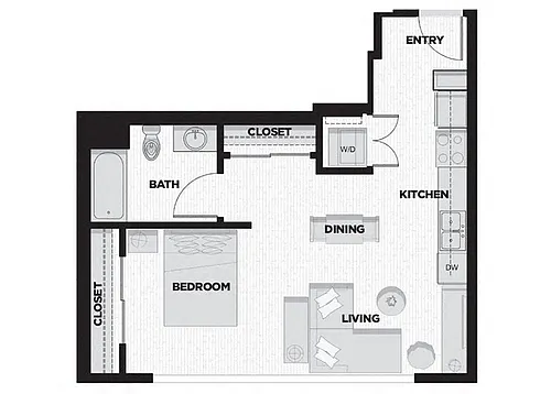 Floor plan Studio L