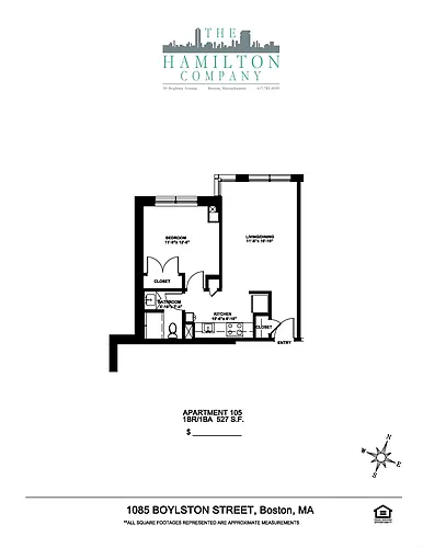 Floor plan 1 Bedroom