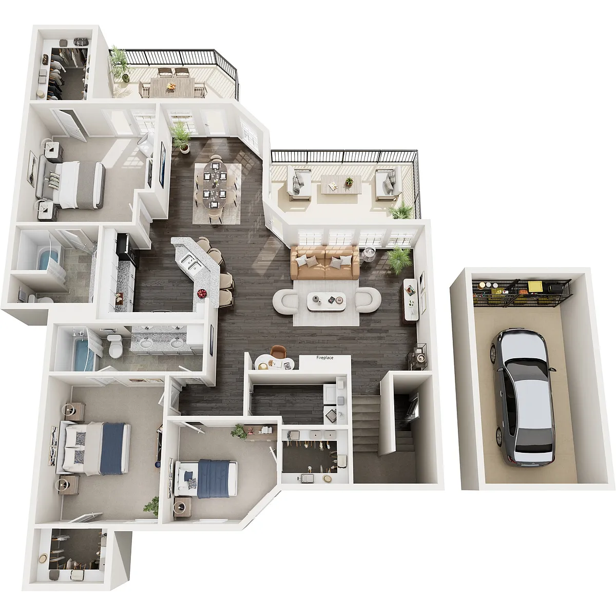Floor plan Lebanon w/ Garage Renovated