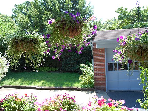 Garage, part of back garden