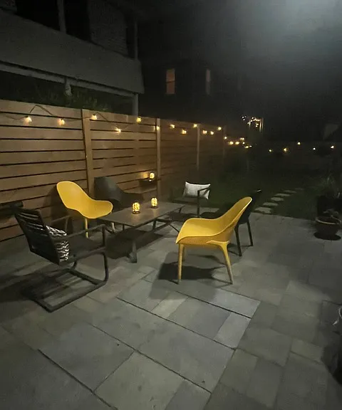 Back yard/patio at night