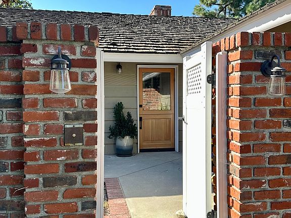 Gated courtyard entry