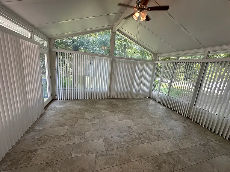 Florida room addition on back of house