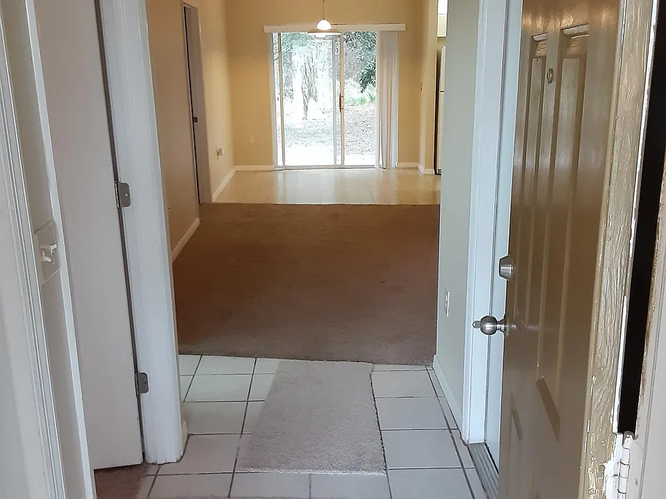 Entry hallway, in the living area the carpet was replaced with luxury vinyl flooring