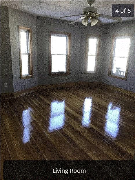 A sunny and spacious living room.