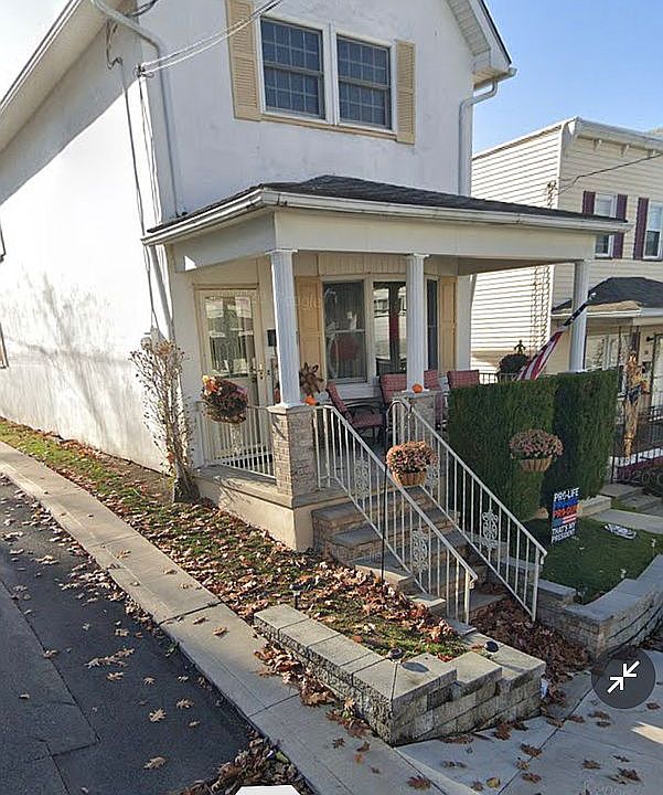 Front of home on corner lot