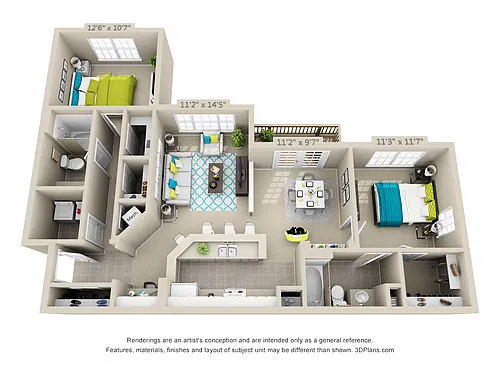 Floor plan Biscayne - RENOVATED