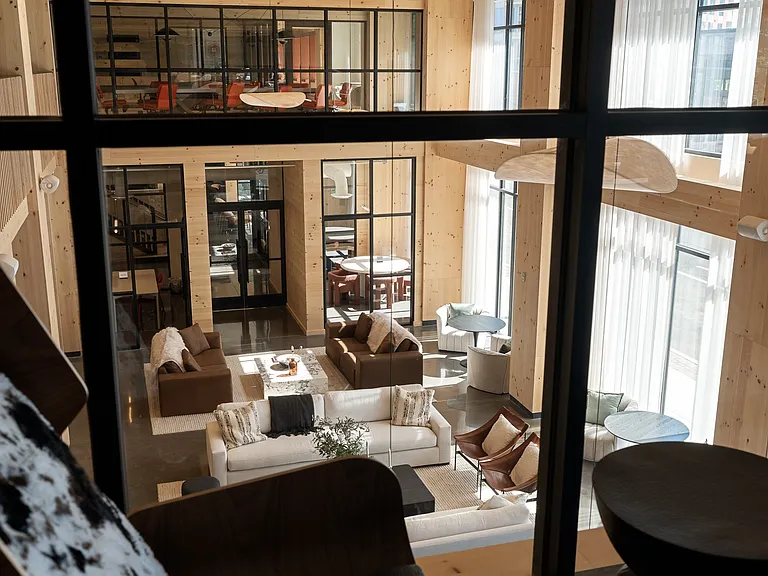 Resident Lounge Area & Fireplace