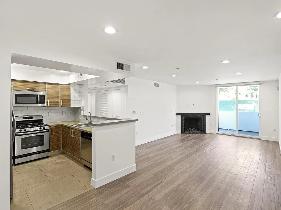 Open-Concept Kitchen, Dining, and Living Room Area