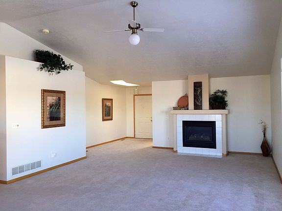 Open Living Room & Fireplace