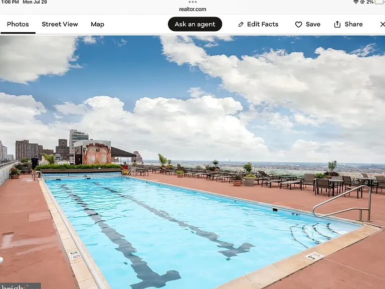 Rooftop pool.