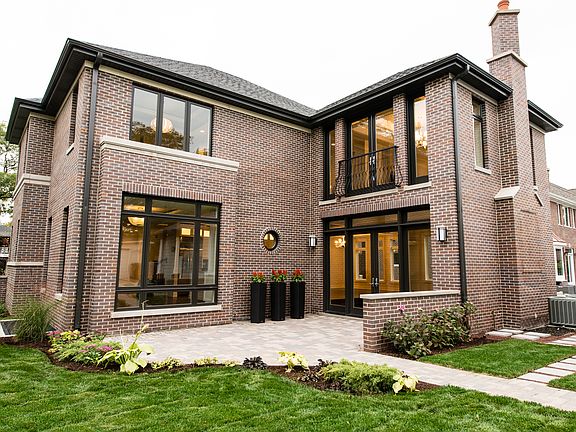 Back view of stone patio