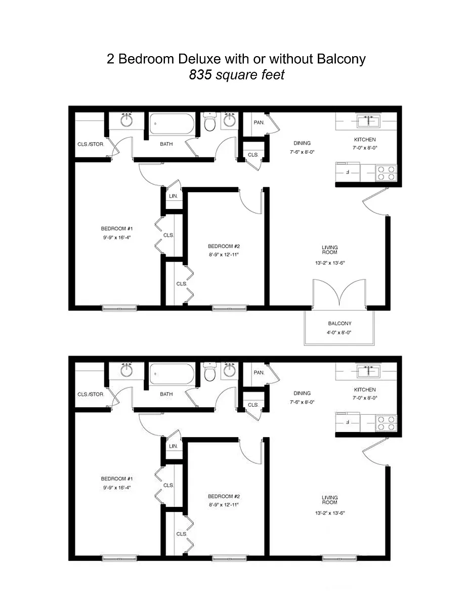 Floor plan 2B-DB