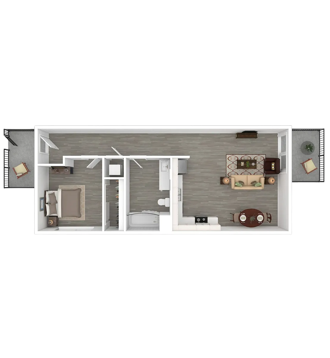 Floor plan 1/1 B