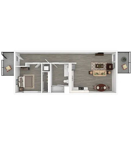 Floor plan 1/1 B