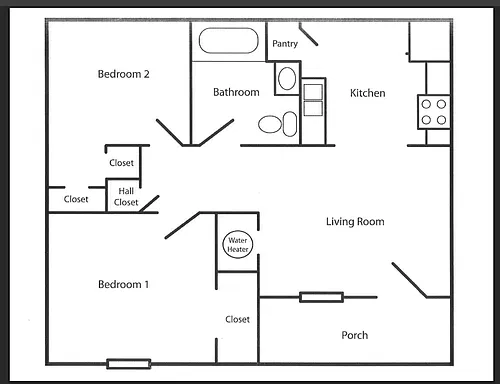 Floor plan 2 Bedroom