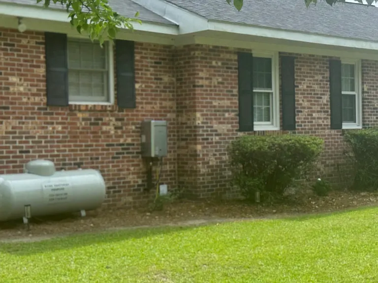 Tankless water heater and propane tank