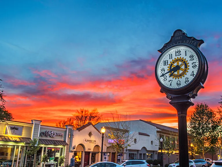 Lovely Sunset Along Main Street